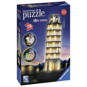 Ravensburger 3D Puzzle Night Edition 216 τεμ. Κεκλιμένος Πύργος της Πίζας 12515 - Ravensburger