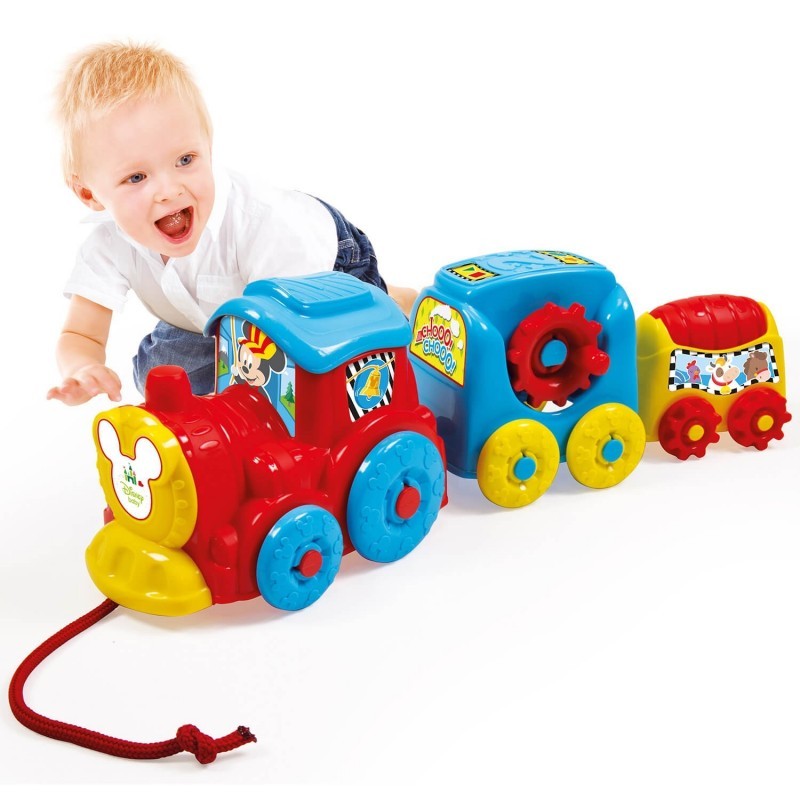 Baby Clementoni Disney Baby Mickey Τρενάκι Pull Along 1000-17168 - Baby Clementoni