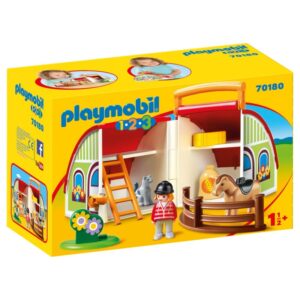 Playmobil 1.2.3 Αχυρώνας-Βαλιτσάκι 70180 - Playmobil, Playmobil 1.2.3