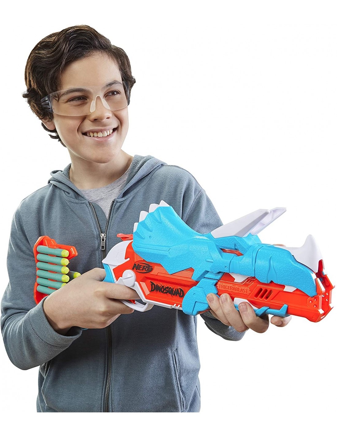 Nerf Dinosquad Tricerablast 12 Βελάκια Nerf F0803 - NERF