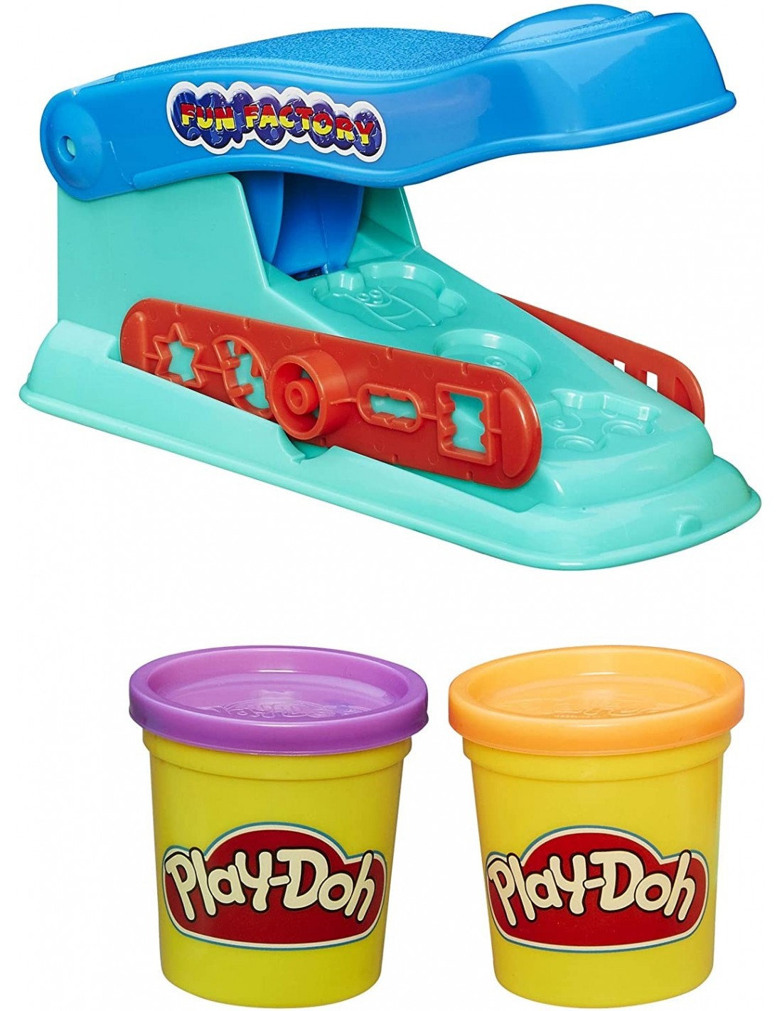 Play-Doh Basic Fun Factory Πλαστελίνη Πρέσσα Με 2 Βαζάκια B5554 - Play-Doh