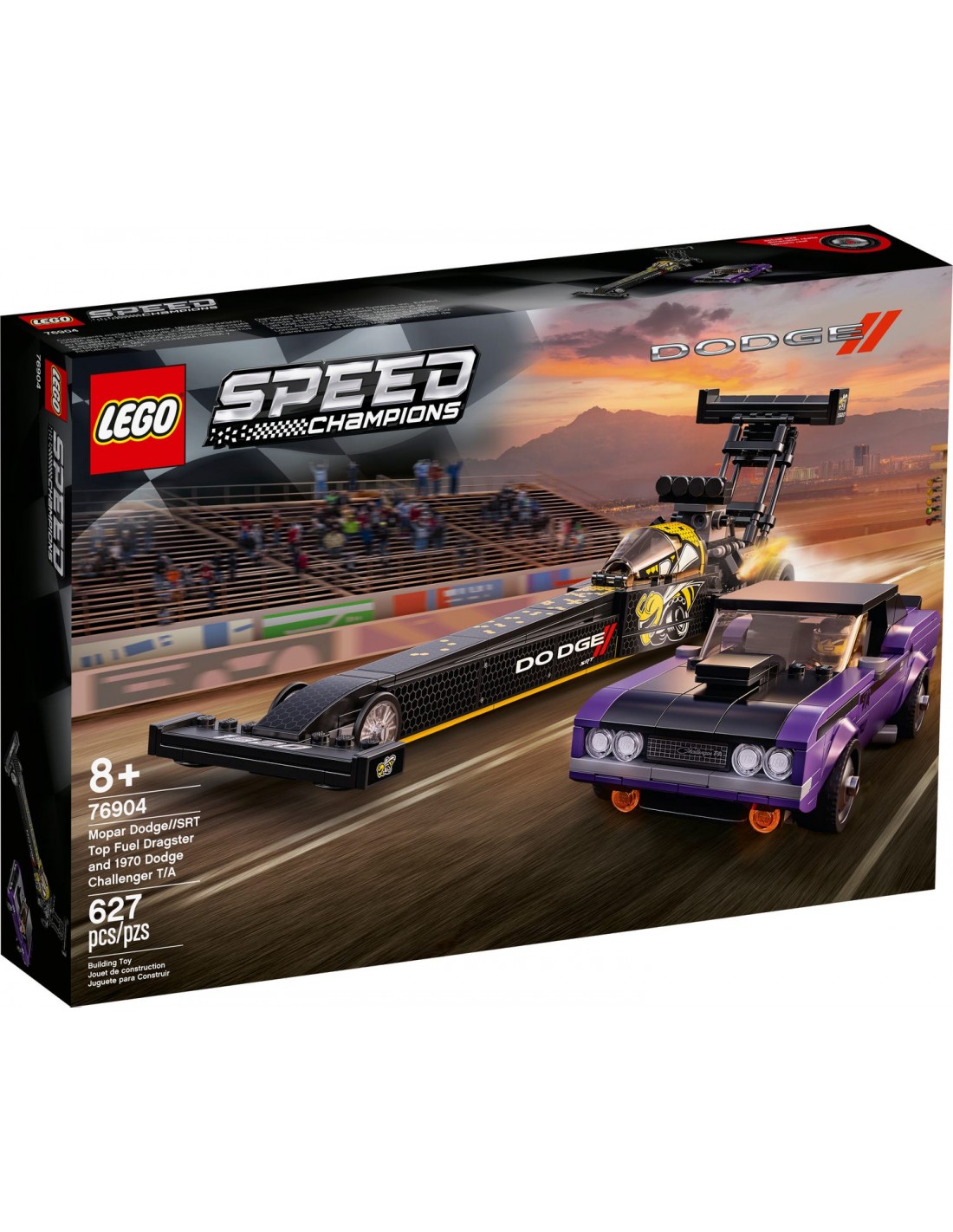 LEGO Speed Champions Mopar Dodge//SRT Top Fuel Dragster and 1970 Dodge Challenger T/A  76904 - LEGO, LEGO Speed Champions