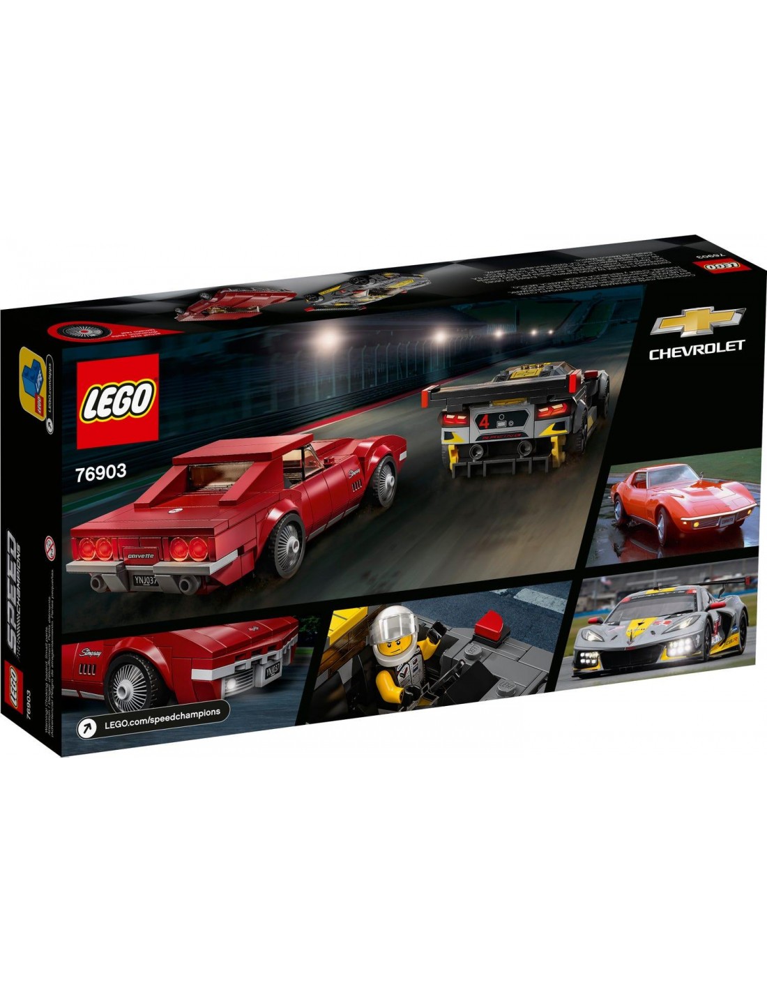 LEGO Speed Champions Chevrolet Corvette C8.R Race Car and 1968 Chevrolet Corvette  76903 - LEGO, LEGO Speed Champions