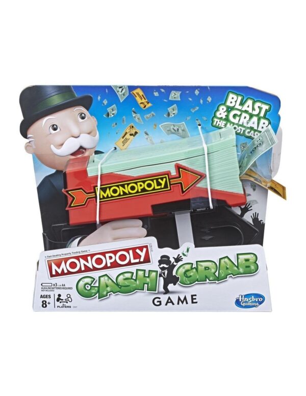Επιτραπέζιο Monopoly Πιάσε Τα Λεφτά - Cash Grab E3037 Hasbro Gaming, Monopoly Αγόρι, Κορίτσι 3-4 ετών, 4-5 ετών, 5-7 ετών 