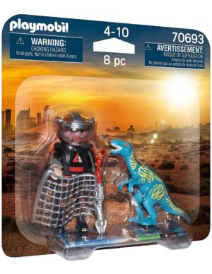 Playmobil Dino Rise Duo Pack Βελοσιράπτορας και κυνηγός δεινοσαύρων 70693 - Playmobil, Playmobil Dino Rise