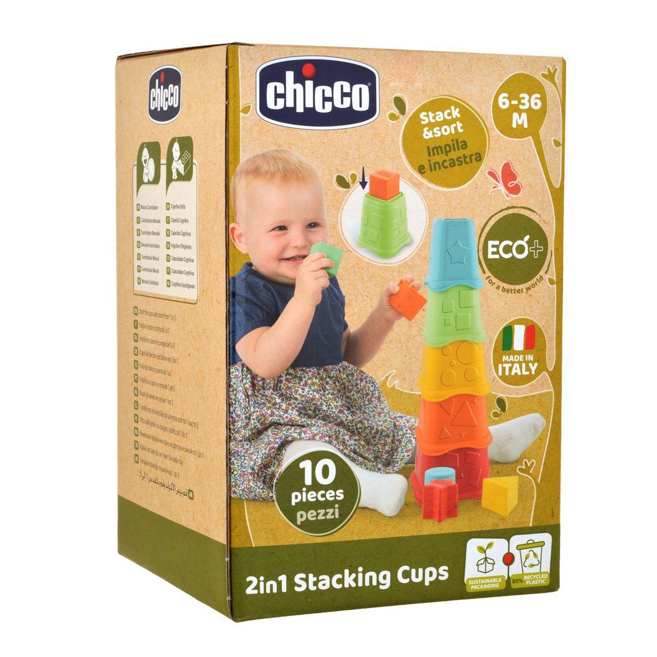 Chicco ECO+ Σειρά Πυραμίδα με Κυπελλάκια Y02-09373-10 - Chicco