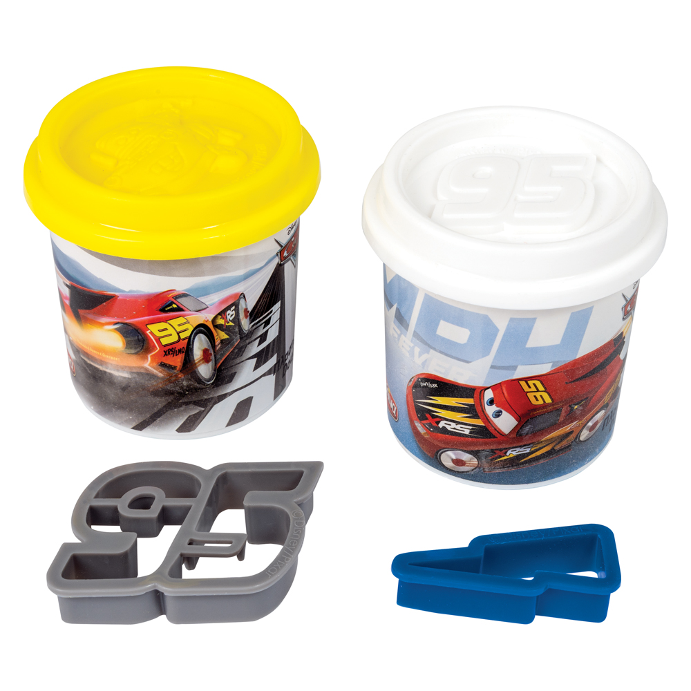 As Πλαστελίνα Cars Σετ 2 Βαζάκια 4oz με Cutters  1045-03551 - Cars, Πλαστελίνα