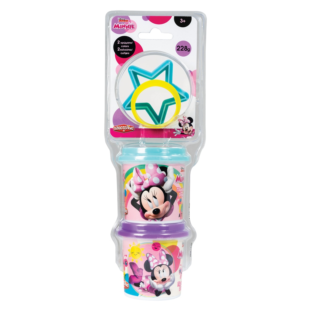 As Πλαστελίνα Minnie Σετ 2 βαζακια 4oz Με 2 Cutters   1045-03548 - Πλαστελίνα