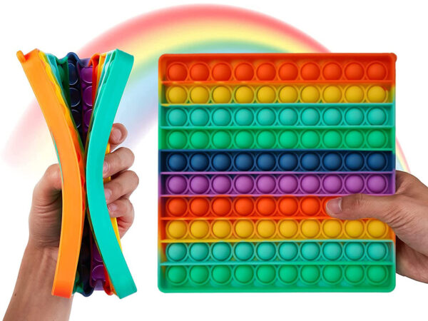 Gama Brands  Big Pop it Bubble's fidget τετράγωνο Rainbow 20*20cm 11290080 Αγόρι, Κορίτσι 3-4 ετών, 4-5 ετών, 5-7 ετών