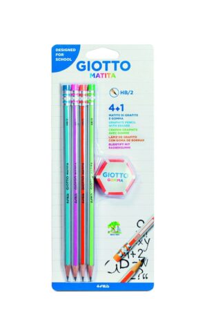 Μολύβι Giotto Matita HB 4τμχ με γόμα σε Blister 000233500 - GIOTTO