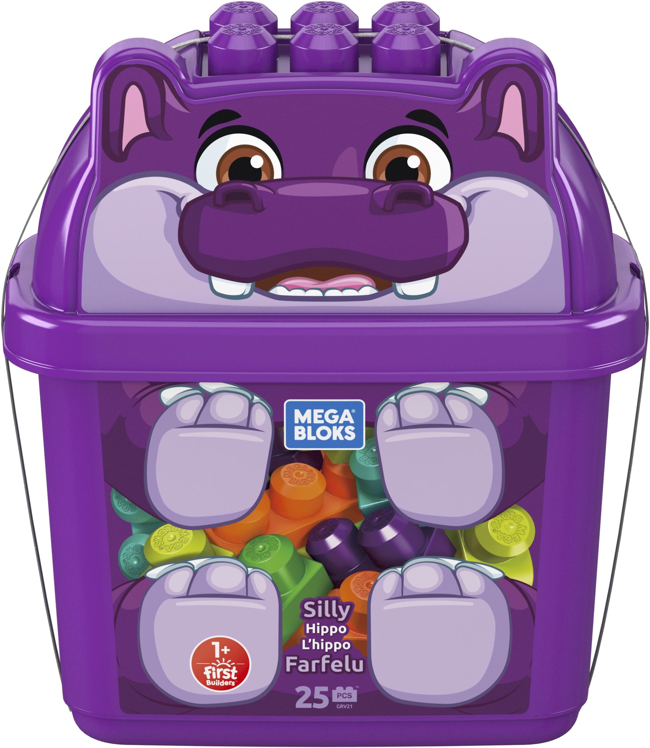 Mega Bloks Κουβαδάκι Με Τουβλάκια Ιπποπόταμος GRV21 - Fisher-Price, Mega Bloks