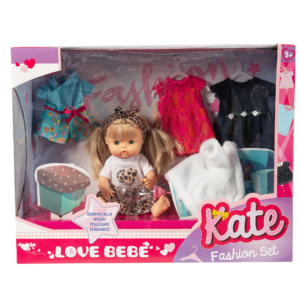 Love Bebé Κούκλα Kate με Ρούχα PRG00373 - Love Bebé