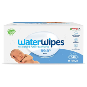 WATERWIPES Μωρομάντηλα 100% Βιοδιασπώμενα Άοσμα  (9ΠΑΚ/60ΤΜΧ) - WaterWipes