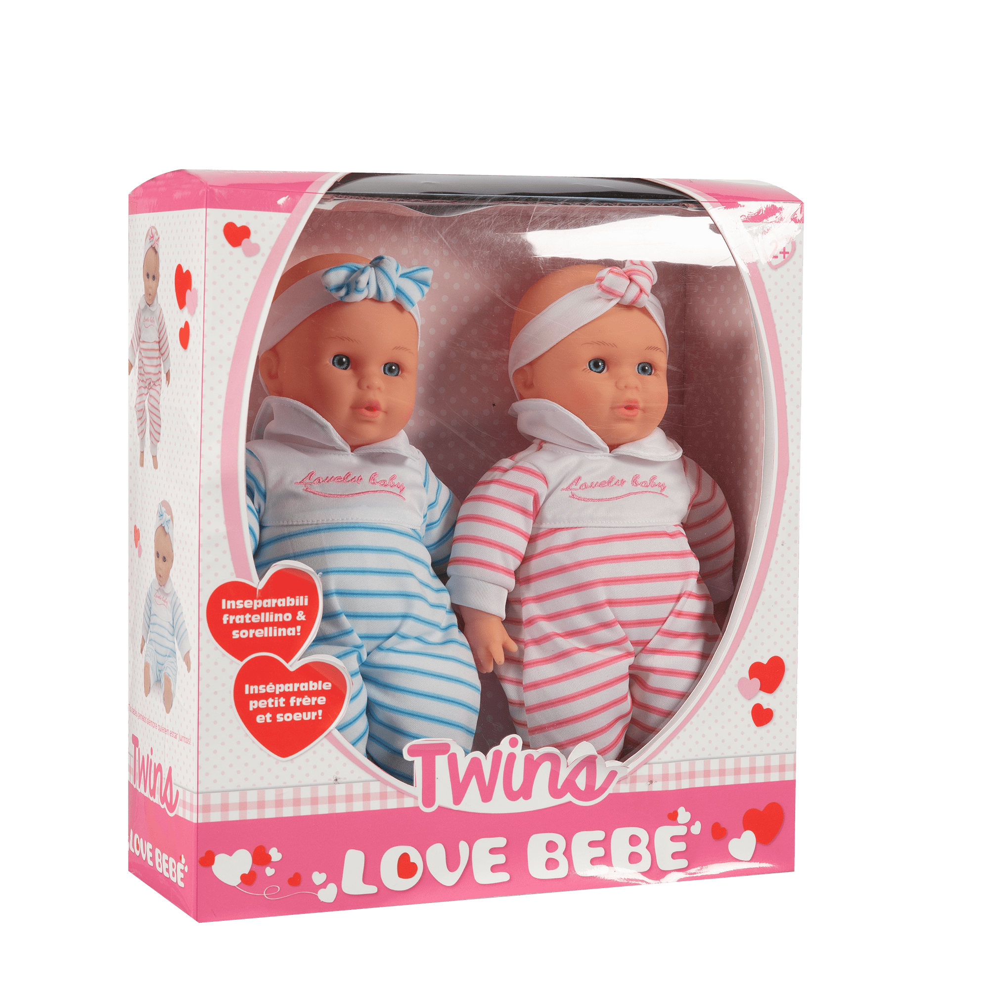 Love Bebé Κούκλες Μωράκια Δίδυμα 33εκ. PRG00370 - Love Bebé