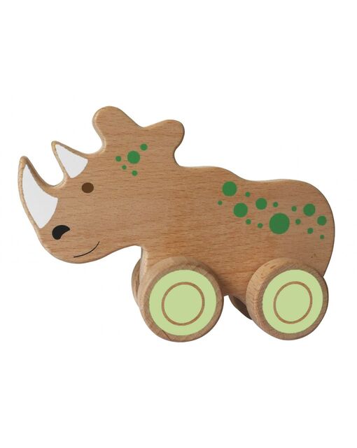 Wood' N Play Ξύλινα Ζώα με Ρόδες PRG00396 - Wood' N Play