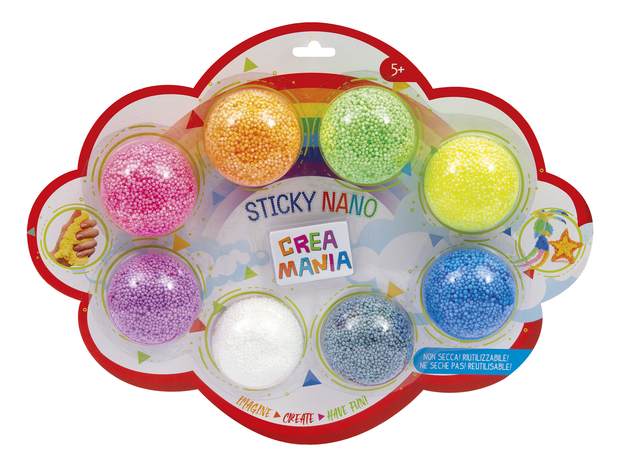 Creamania Sticky Nano Slime με 8 Χρώματα PRG00349 - Creamania