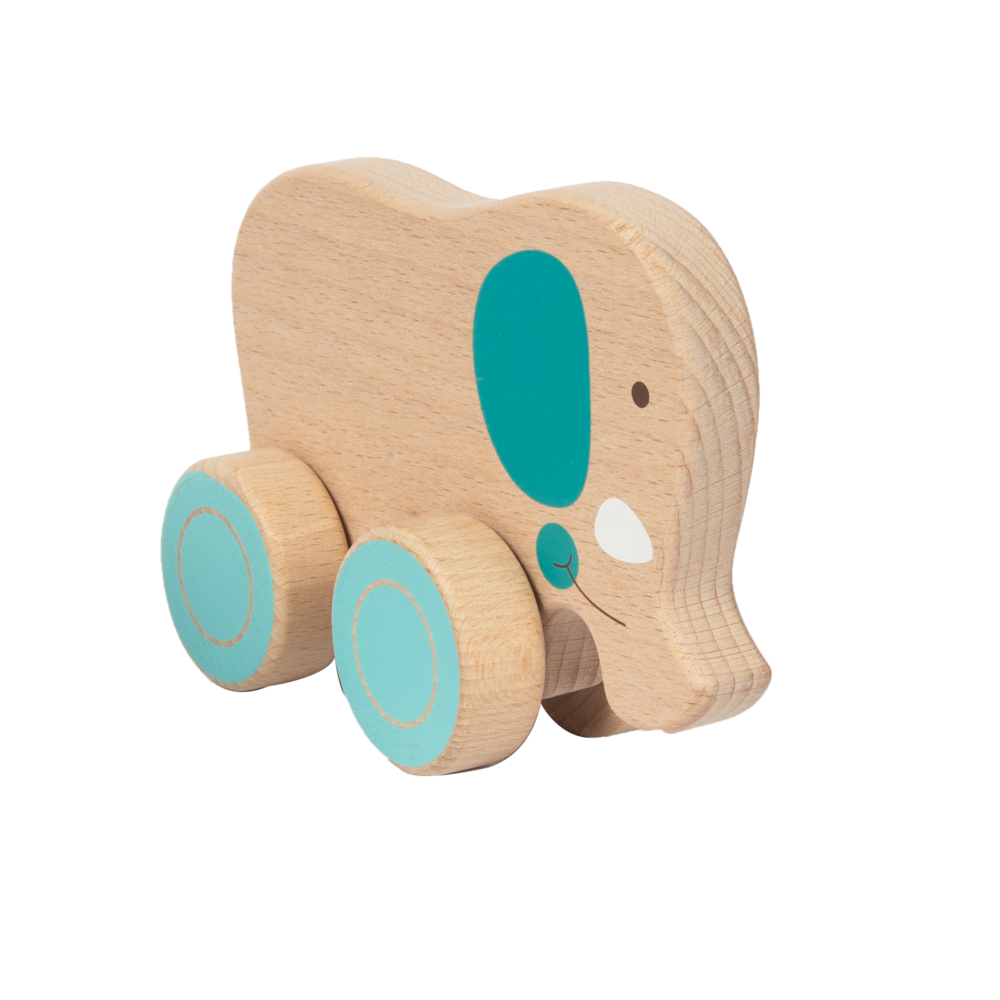 Wood' N Play Ξύλινα Ζώα με Ρόδες PRG00396 - Wood' N Play