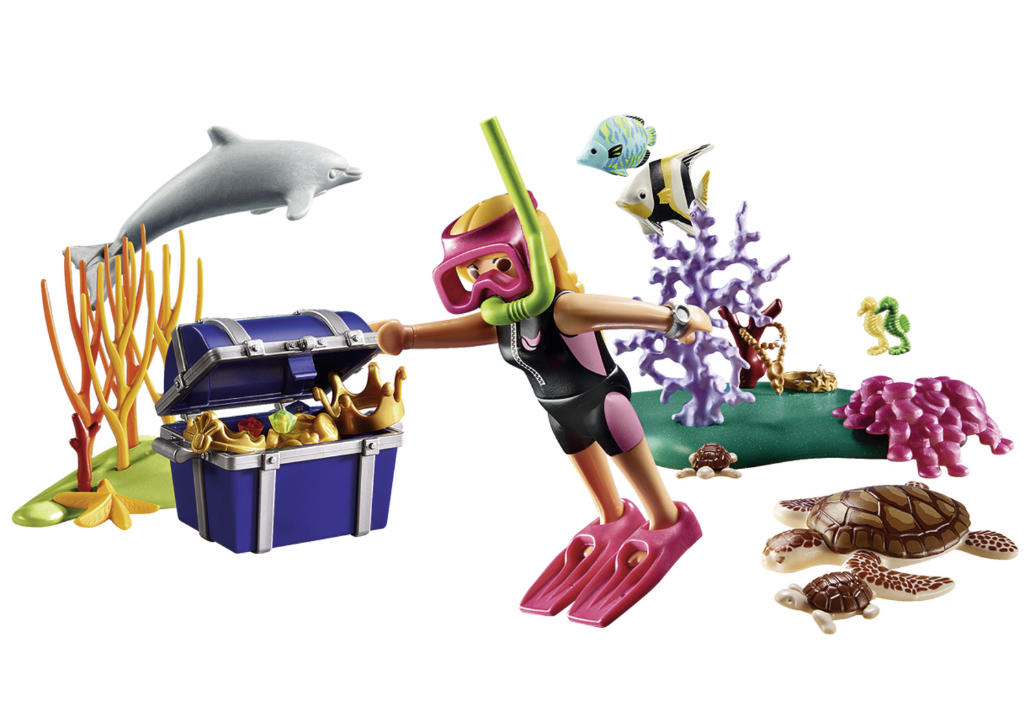 Playmobil Family Fun Gift Set Δύτρια με Σεντούκι Θησαυρού 70678 - Playmobil, Playmobil Family Fun