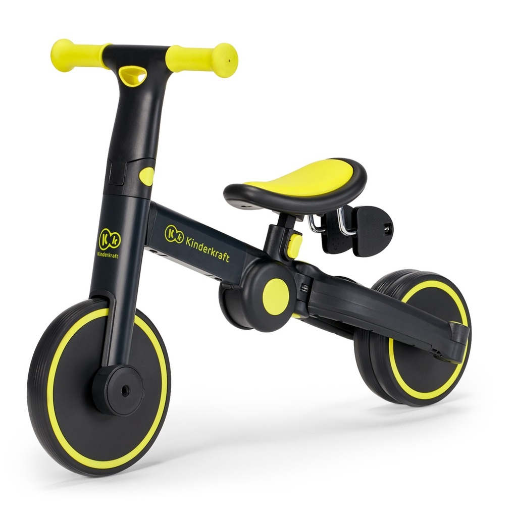 Kinderkraft Πτυσσόμενο Τρίκυκλο ποδήλατο 4Trike, Black Volt - Kinderkraft