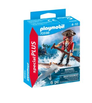 Playmobil Special Plus Πειρατής με Σχεδία και Σφυροκέφαλος Καρχαρίας 70598 - Playmobil, Playmobil Special Plus