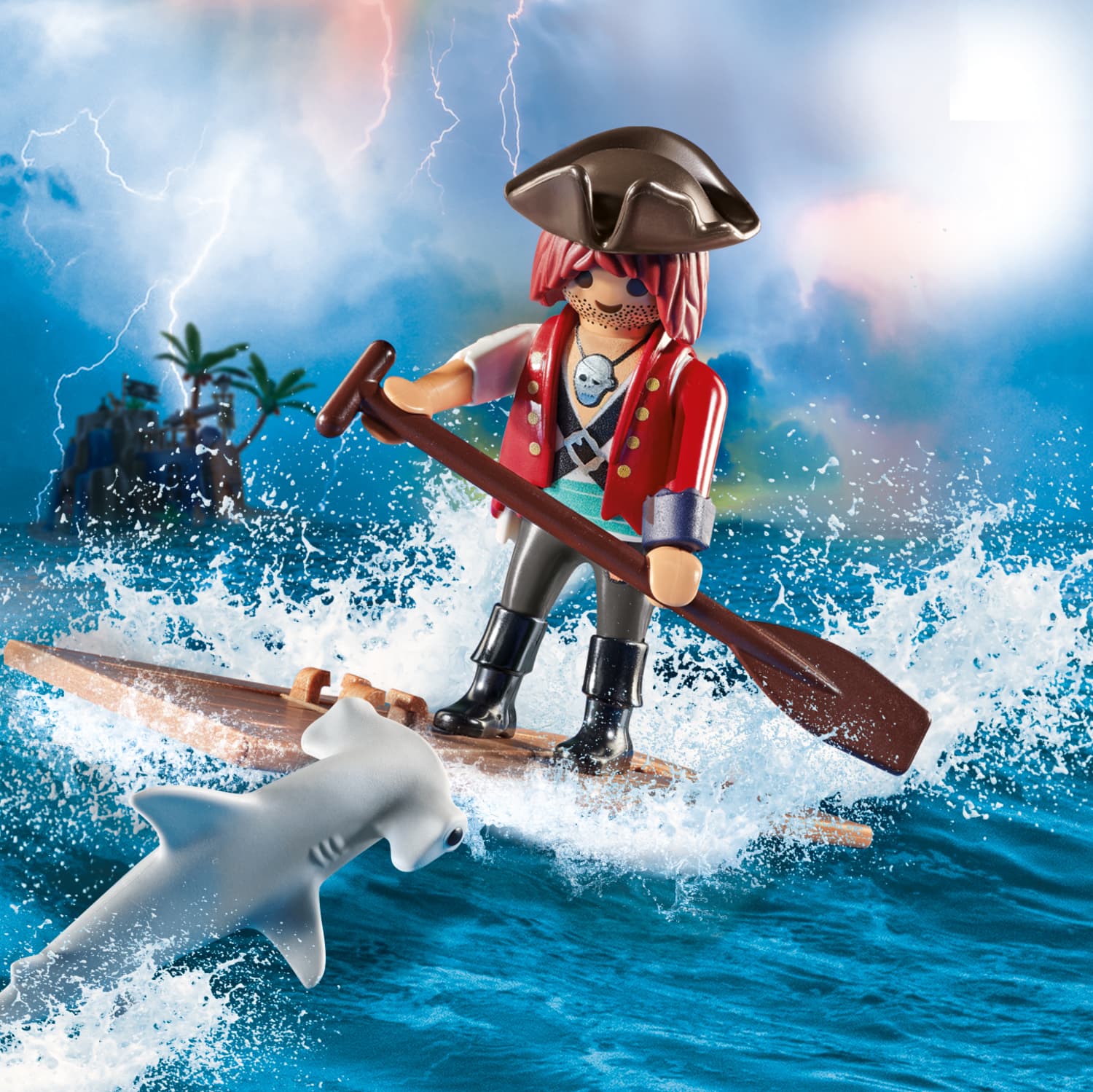 Playmobil Special Plus Πειρατής με Σχεδία και Σφυροκέφαλος Καρχαρίας 70598 - Playmobil, Playmobil Special Plus