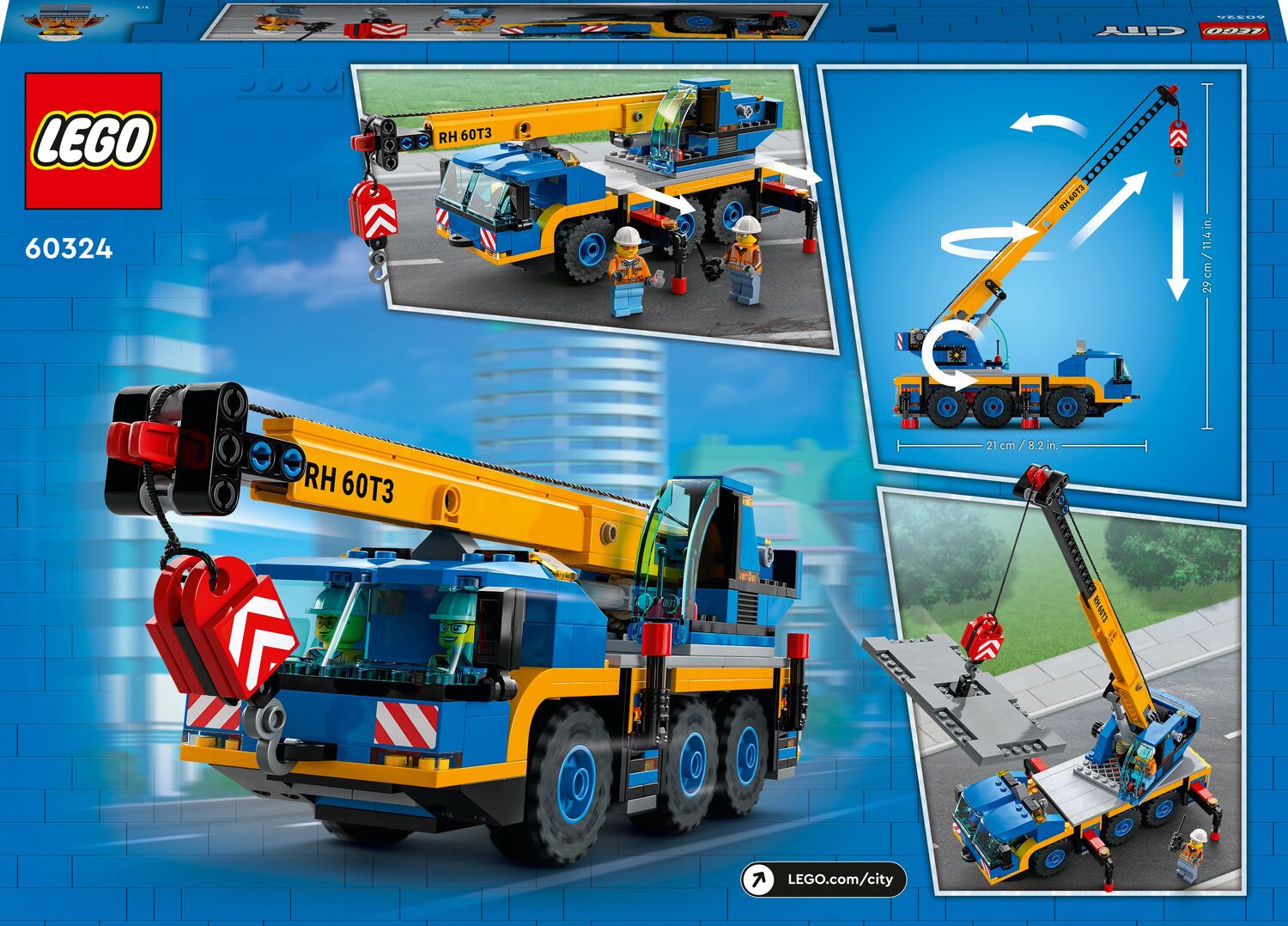 LEGO  City Great Vehicles Κινητός Γερανός 60324 - LEGO, LEGO City, LEGO City Great Vehicles