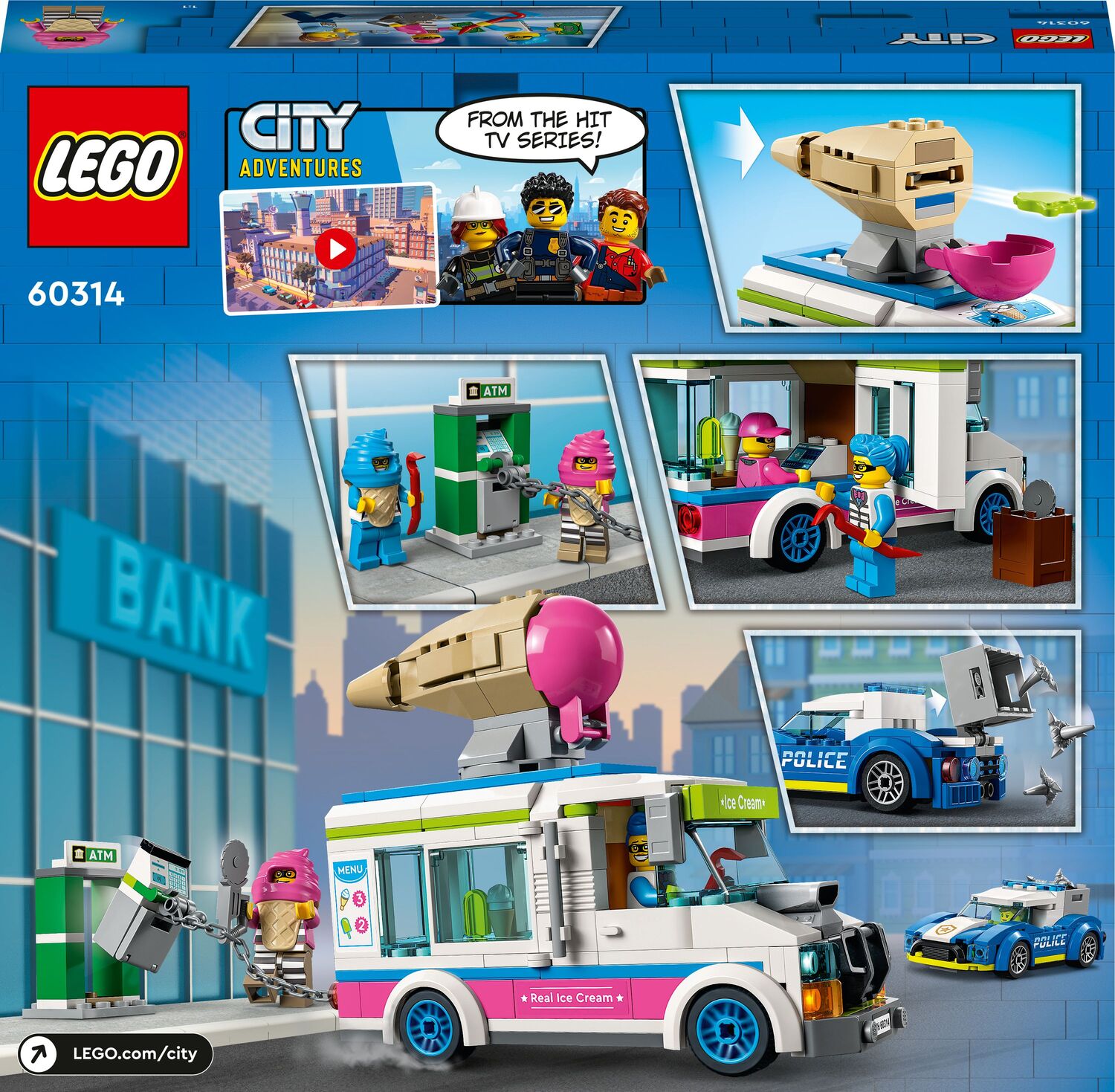 LEGO  City Police Αστυνομική Καταδίωξη Φορτηγού Παγωτών 60314 - LEGO, LEGO City, LEGO City Police