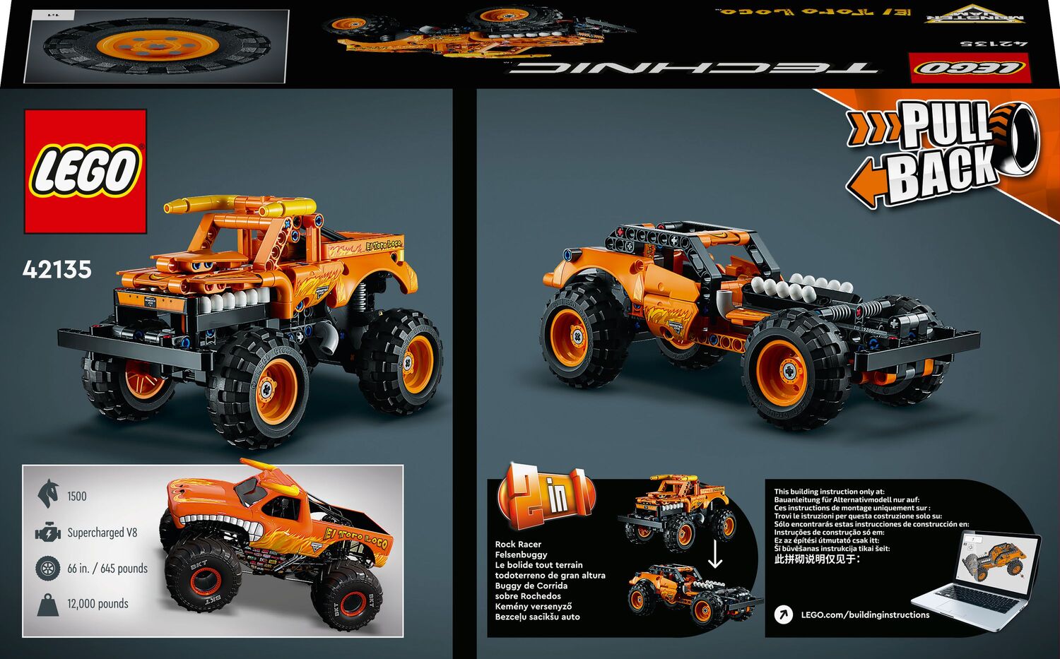 LEGO Technic Monster Jam™ El Toro Loco™ 42135 - LEGO, LEGO Technic