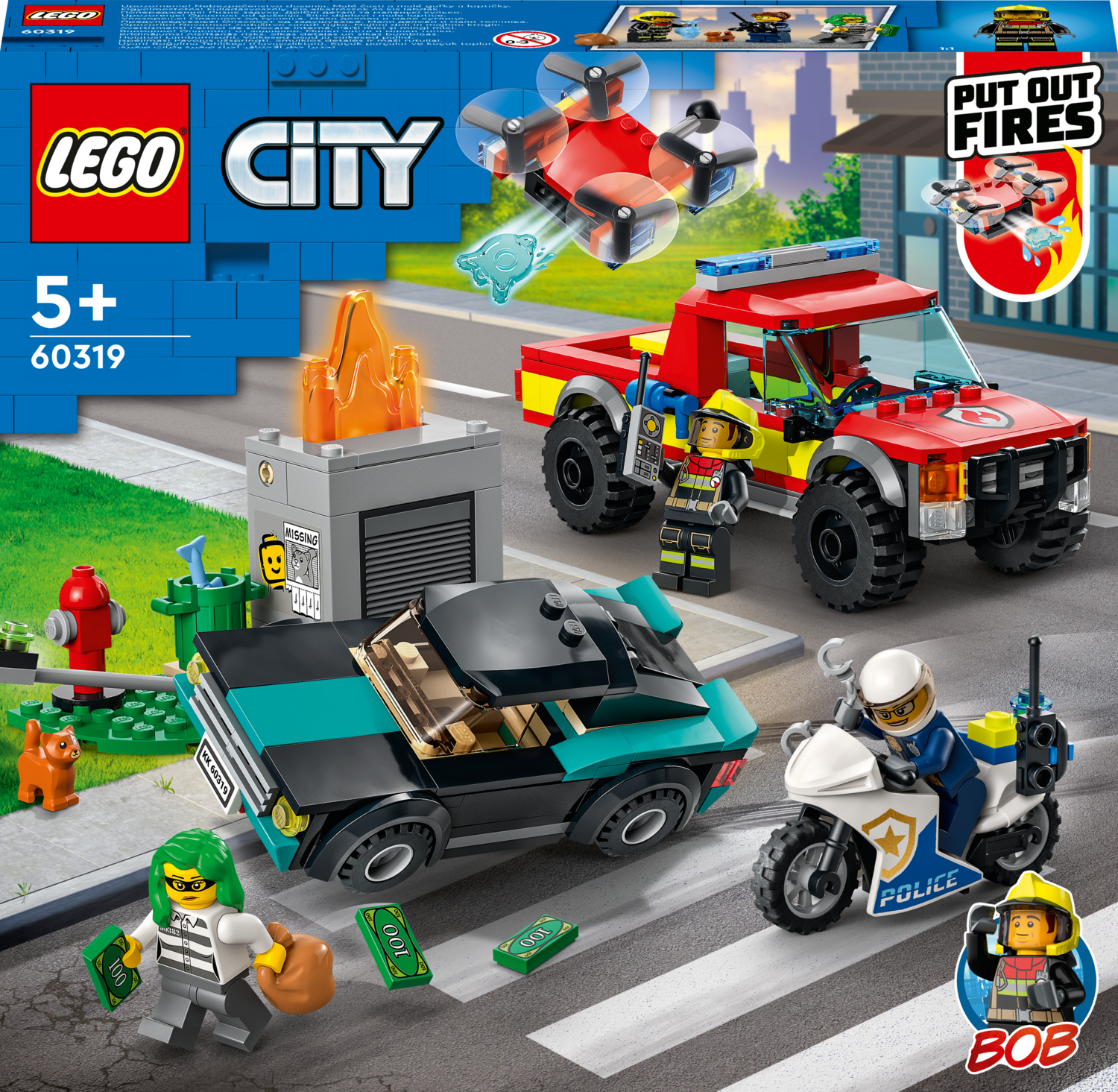 LEGO  City Fire Πυροσβεστική Διάσωση & Αστυνομική Καταδίωξη 60319 - LEGO, LEGO City, LEGO City Fire