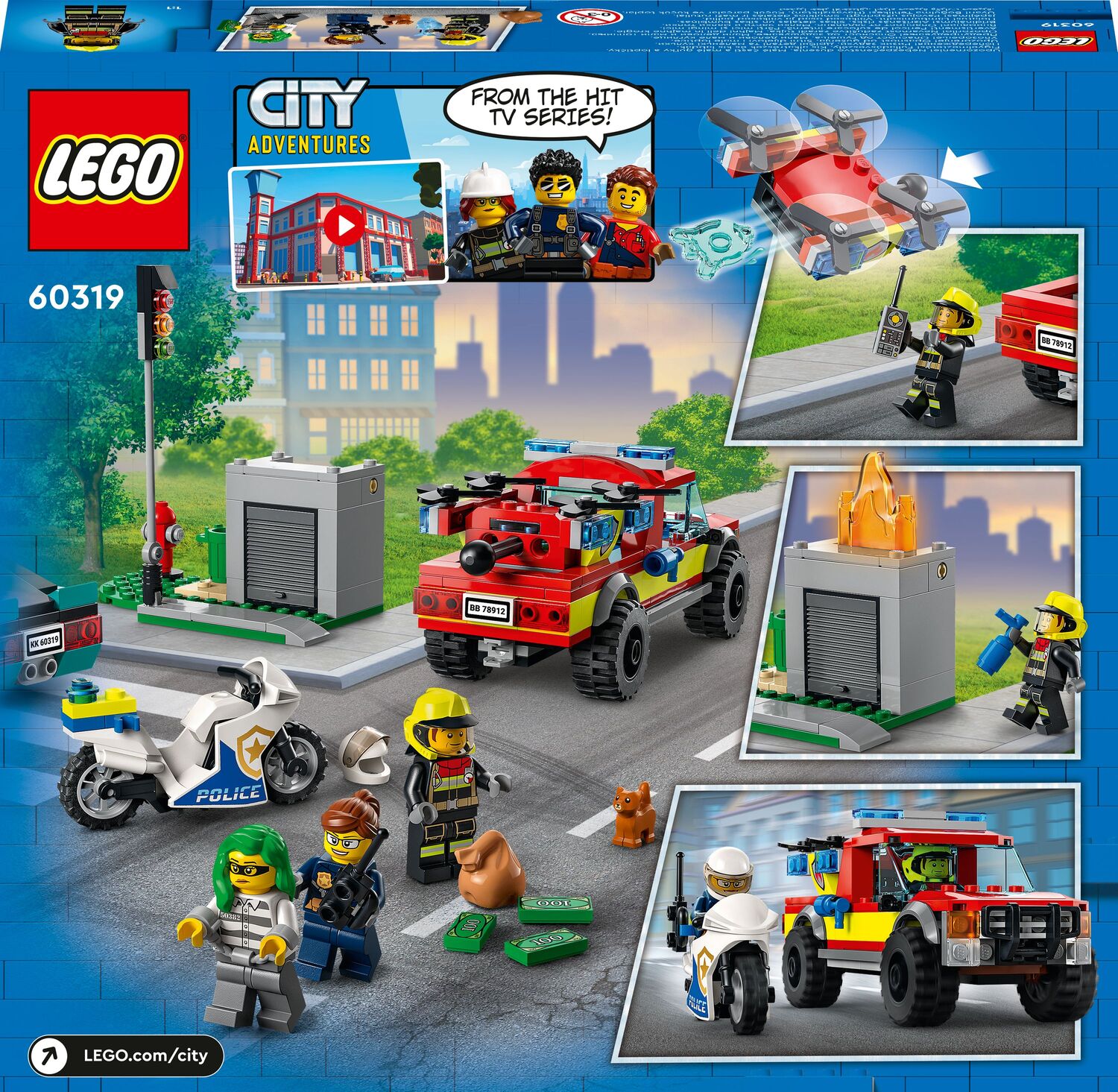 LEGO  City Fire Πυροσβεστική Διάσωση & Αστυνομική Καταδίωξη 60319 - LEGO, LEGO City, LEGO City Fire