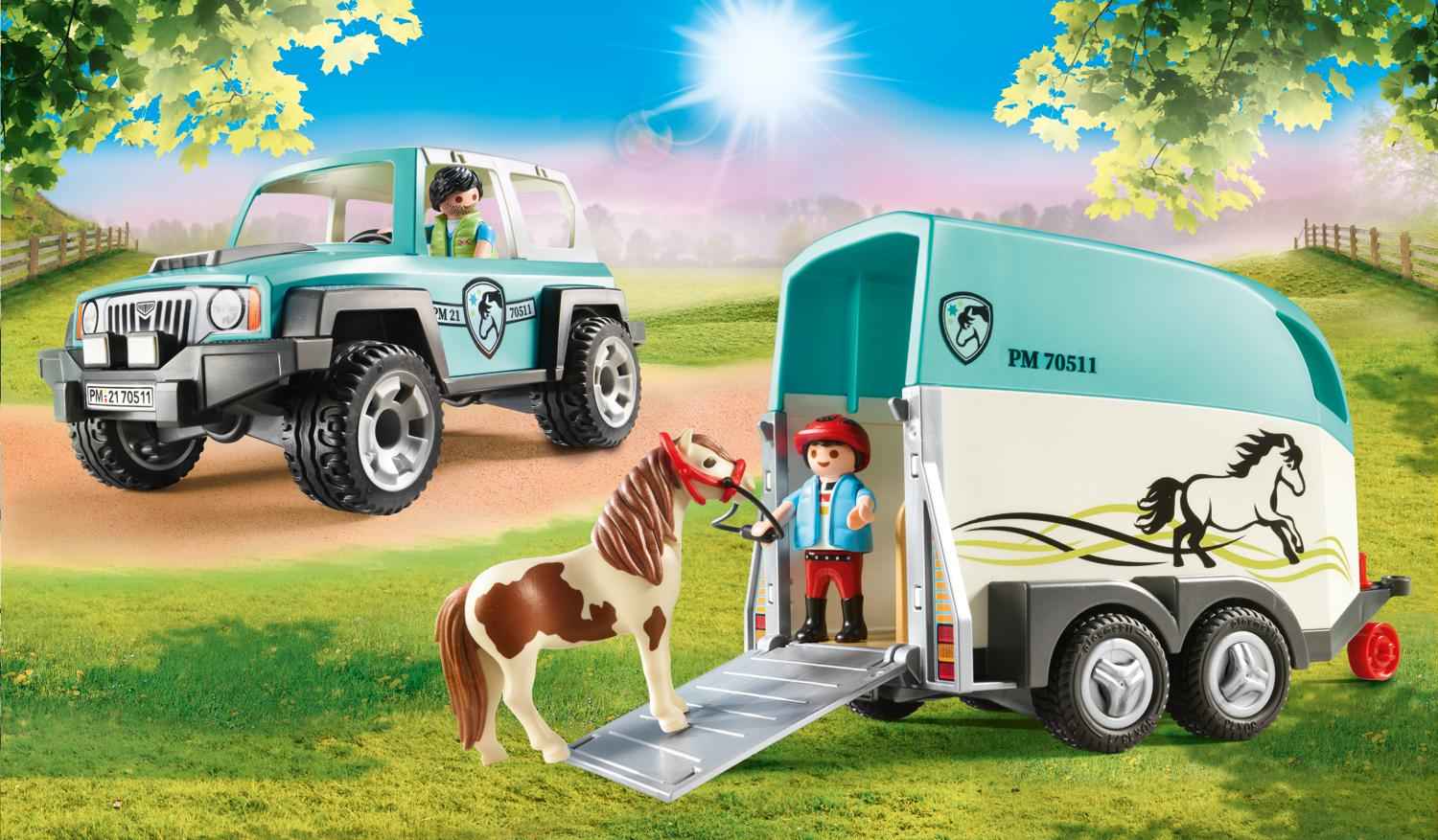 Playmobil Country Όχημα με Τρέιλερ Μεταφοράς Πόνυ 70511 - Playmobil, Playmobil Country