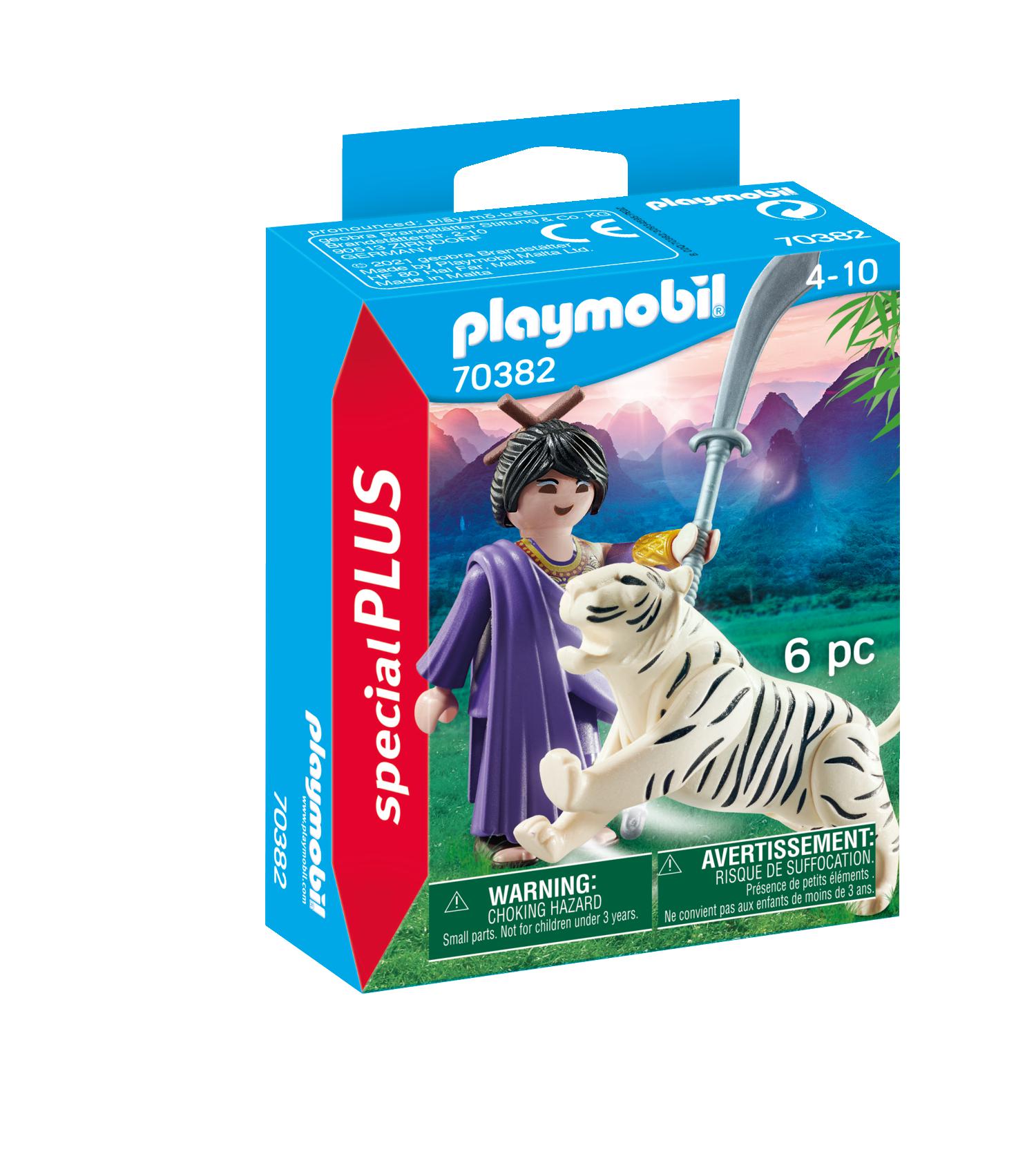 Playmobil Special Plus Ασιάτισσα Πολεμίστρια με Λευκή Τίγρη 70382 - Playmobil, Playmobil Special Plus