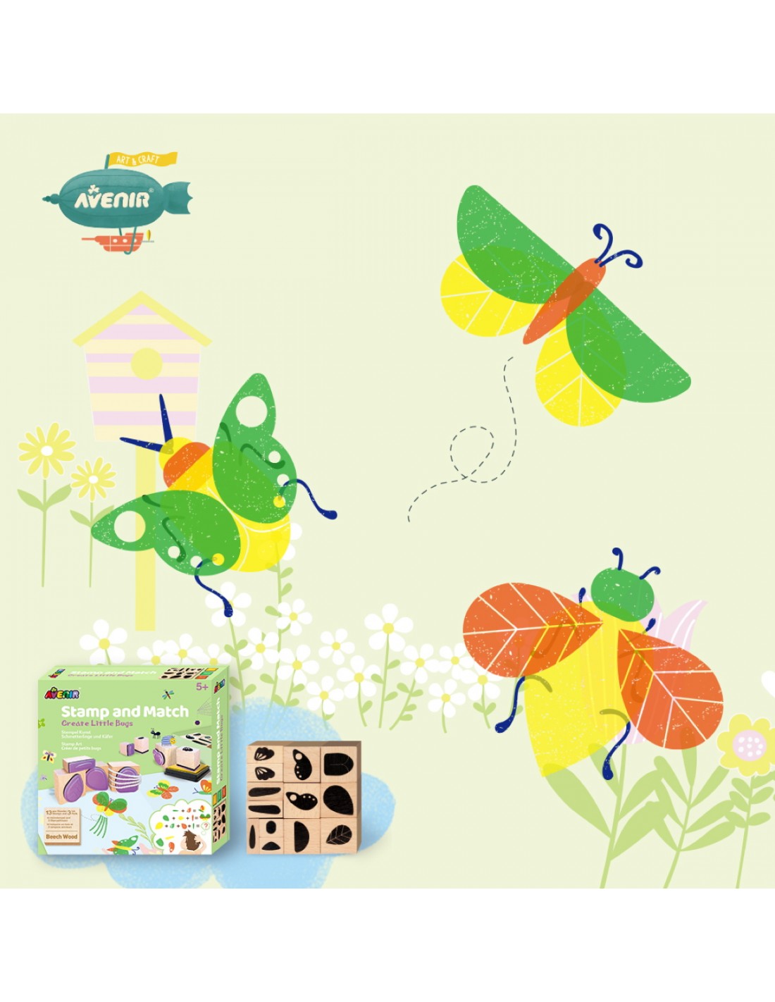 Avenir Stamp And Match-Create Little Bugs 60739 - Avenir