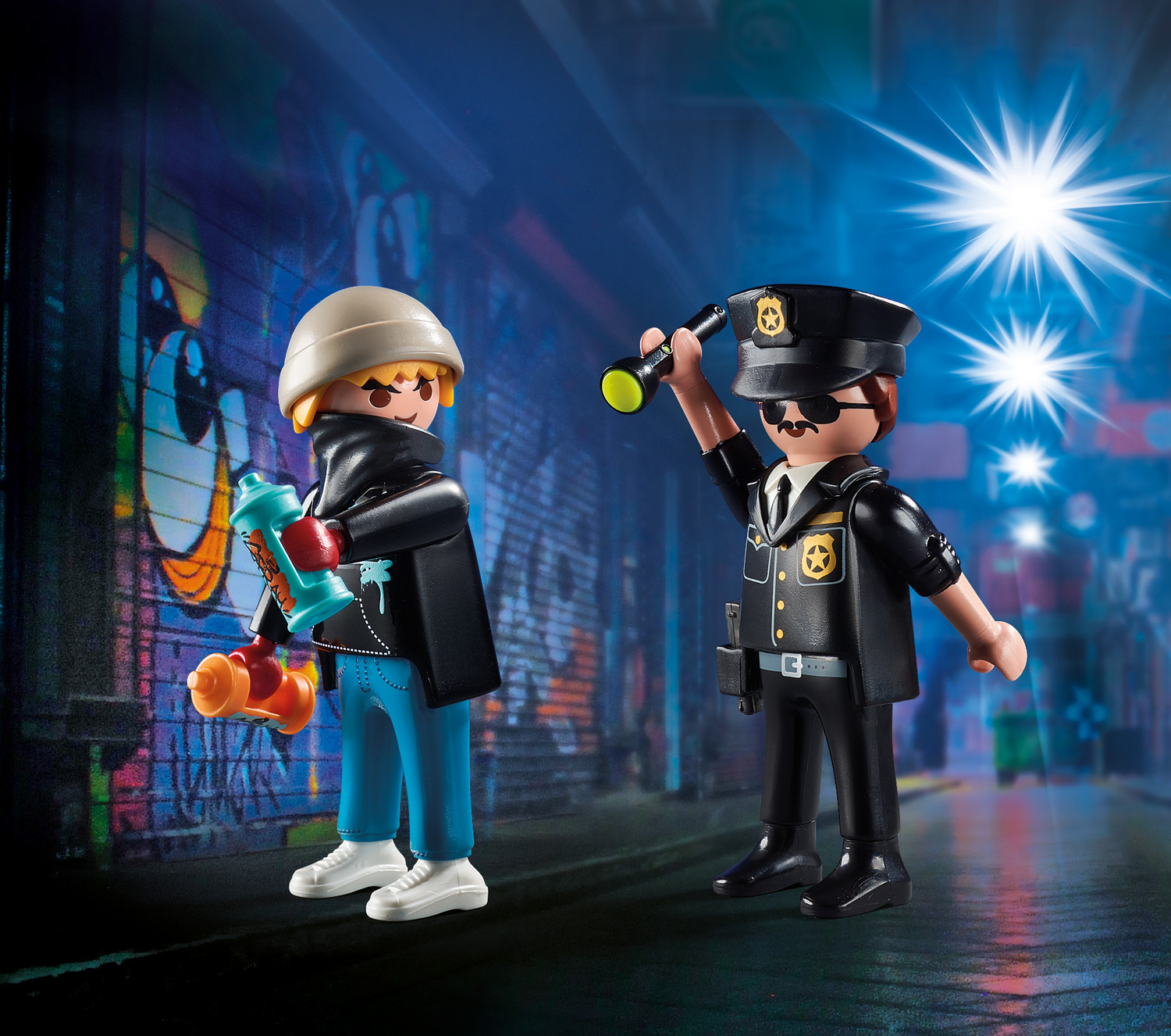 Playmobil City Action DuoPack Αστυνομικός και Καλλιτέχνης Γκράφιτι 70822 - Playmobil, Playmobil City Action, Playmobil Duo Pack