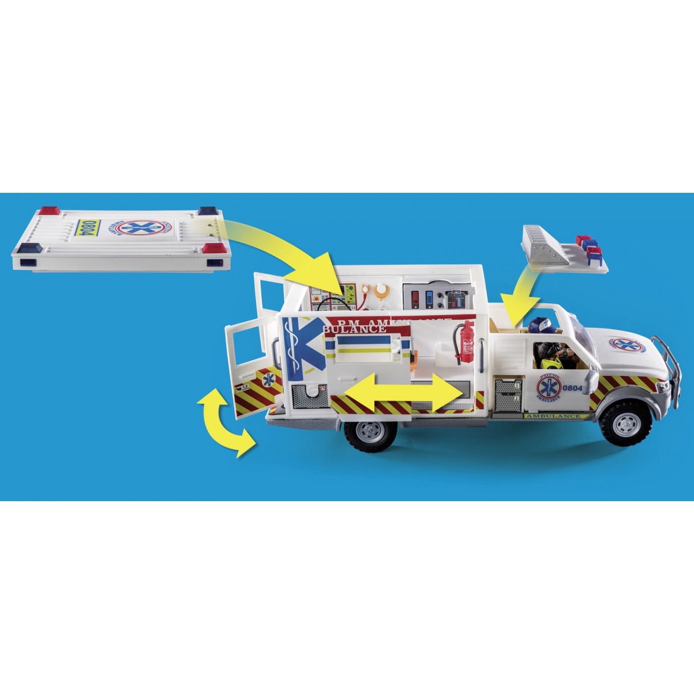 Playmobil City Action US Ambulance: Όχημα Πρώτων Βοηθειών 70936 - Playmobil, Playmobil City Action