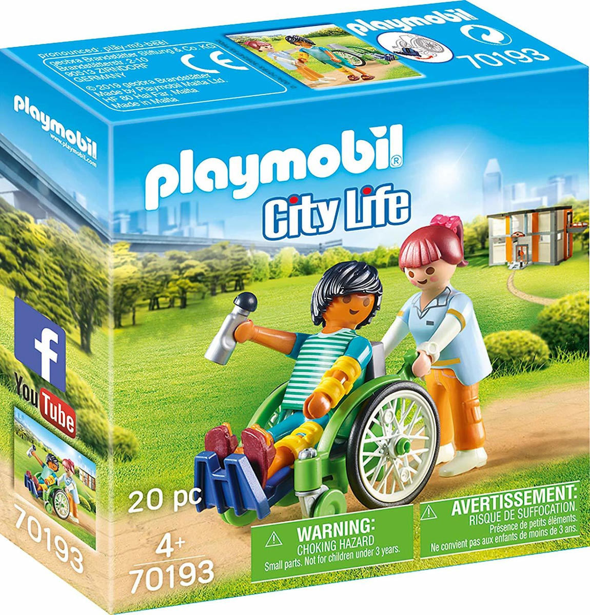 Playmobil City Life Ασθενής με Καροτσάκι 70193 - Playmobil, Playmobil City Life