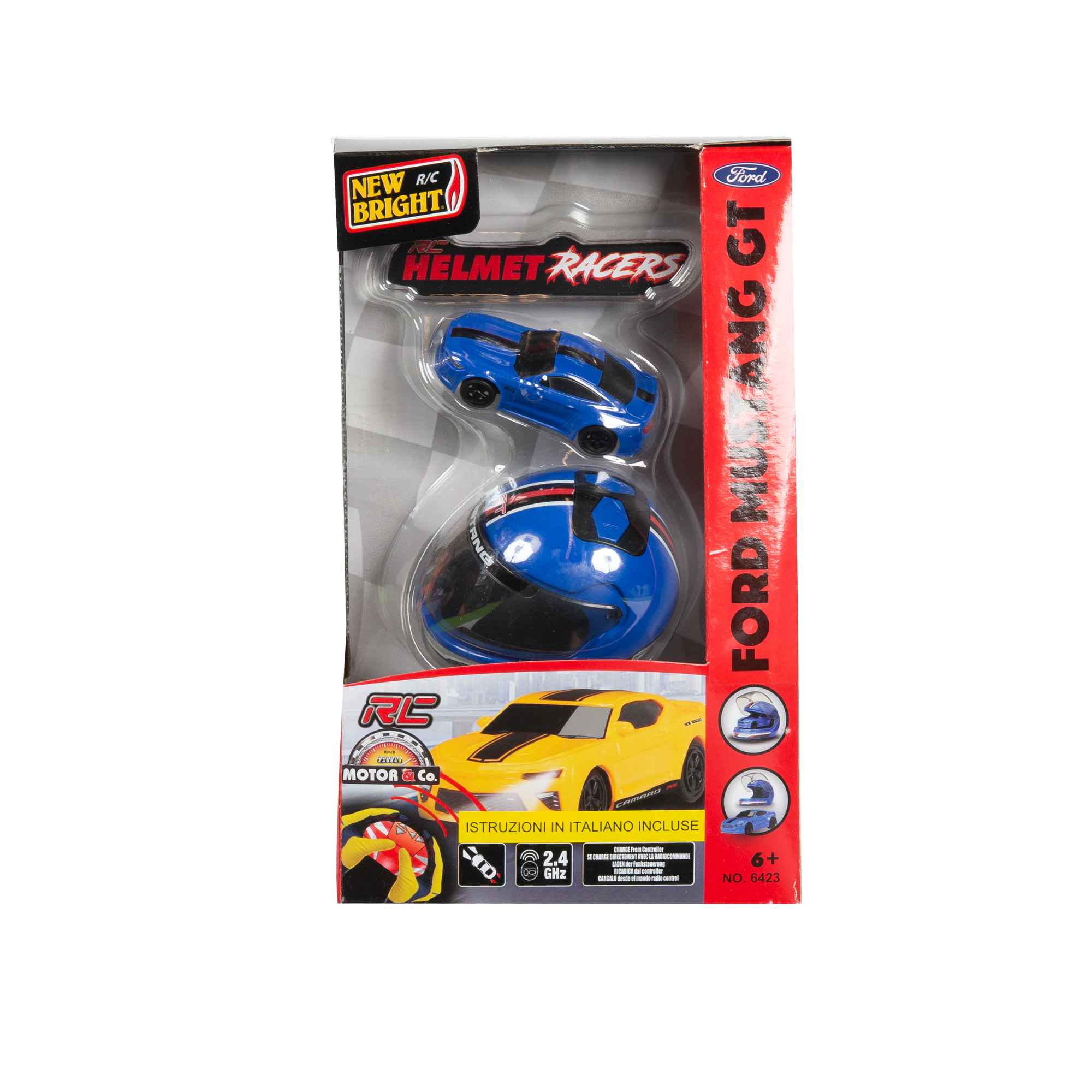 Motor & Co Κράνος R/C και Αυτοκίνητο Ford Mustang 1:64 2 Χρώματα PRG00652 - Motor & Co