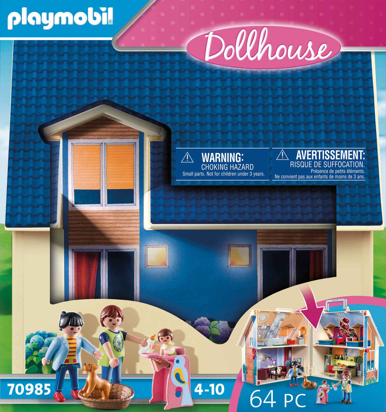 Playmobil Dollhouse Μοντέρνο Κουκλόσπιτο-βαλιτσάκι 70985 - Playmobil, Playmobil Dollhouse