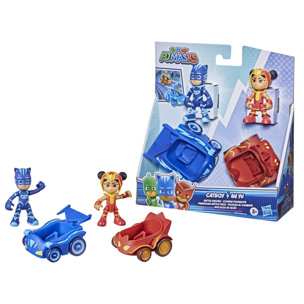 PJ Masks Heroes vs. Villains Battle Racers με 2 Φιγούρες & Οχήματα - 4 Σχέδια F2649 - PJ Masks