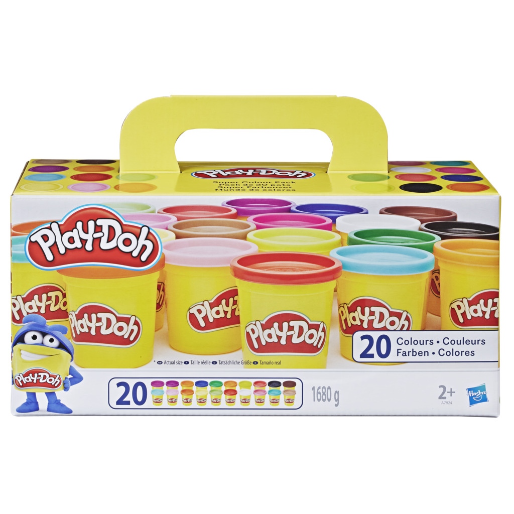 Play-Doh Super Color Pack - 20 Βαζάκια Πλαστοζυμαράκια A7924 - Play-Doh