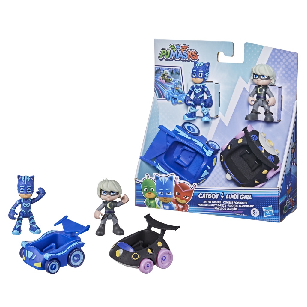 PJ Masks Heroes vs. Villains Battle Racers με 2 Φιγούρες & Οχήματα - 4 Σχέδια F2649 - PJ Masks