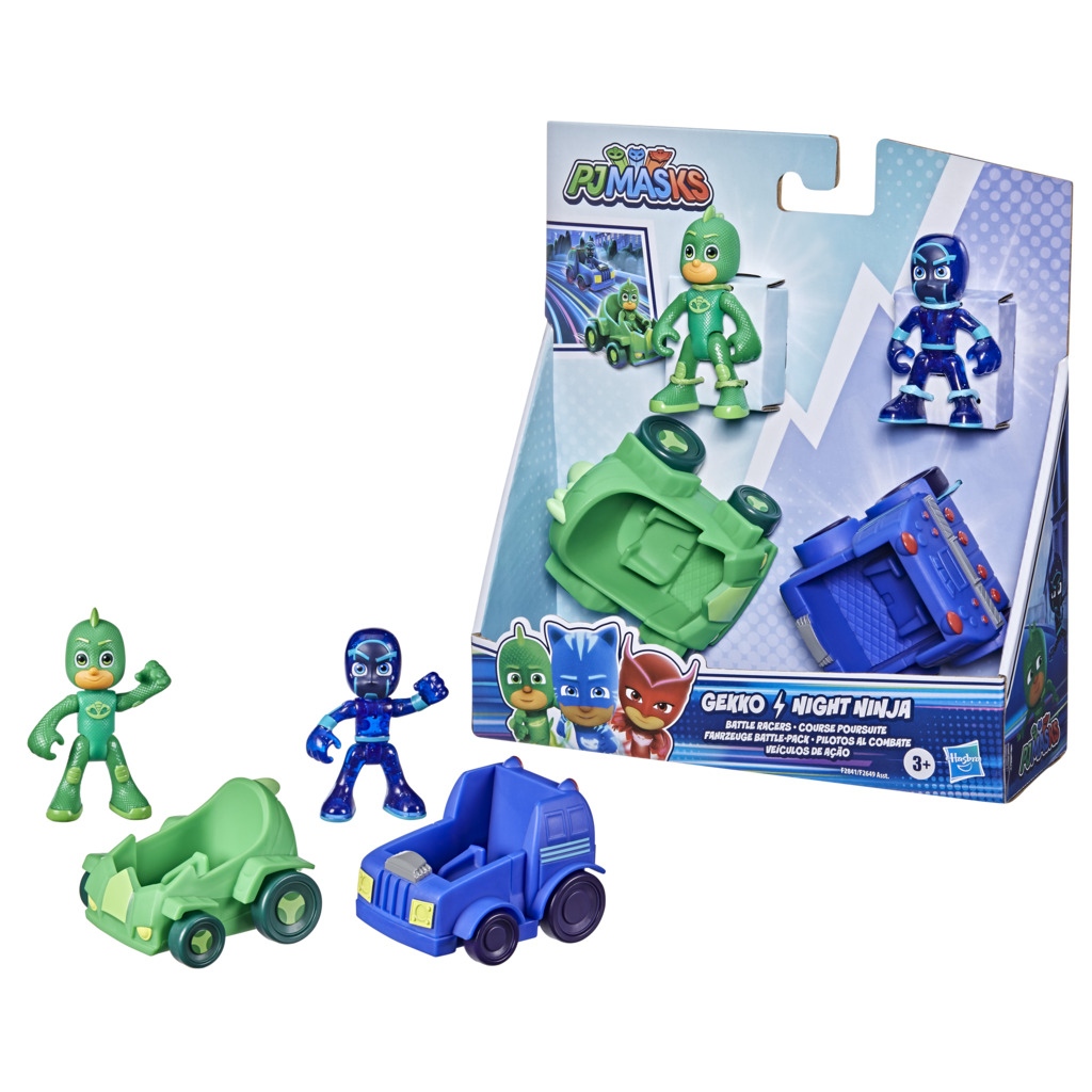 PJ Masks Heroes vs. Villains Battle Racers με 2 Φιγούρες & Οχήματα - 4 Σχέδια F2649 - PJ Masks