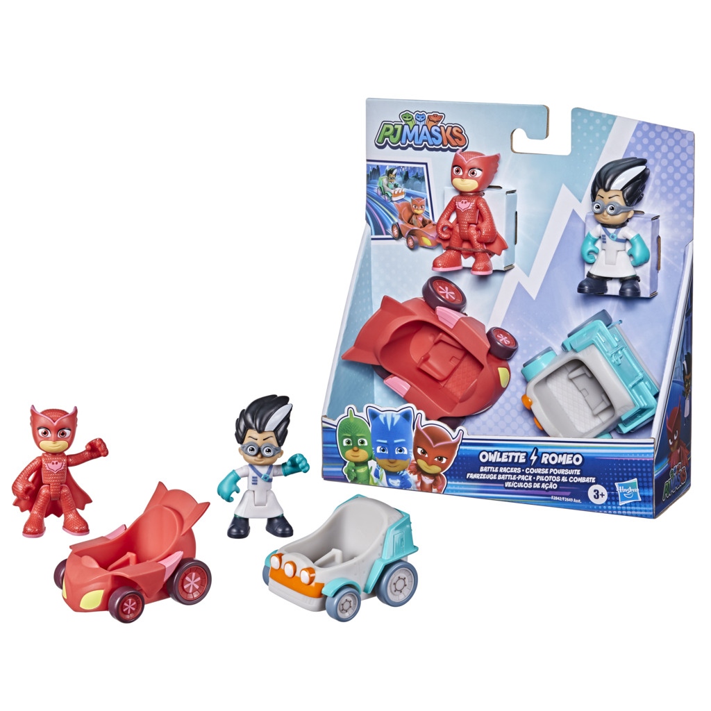 PJ Masks Heroes vs. Villains Battle Racers με 2 Φιγούρες & Οχήματα - 4 Σχέδια F2649 - PJ Masks