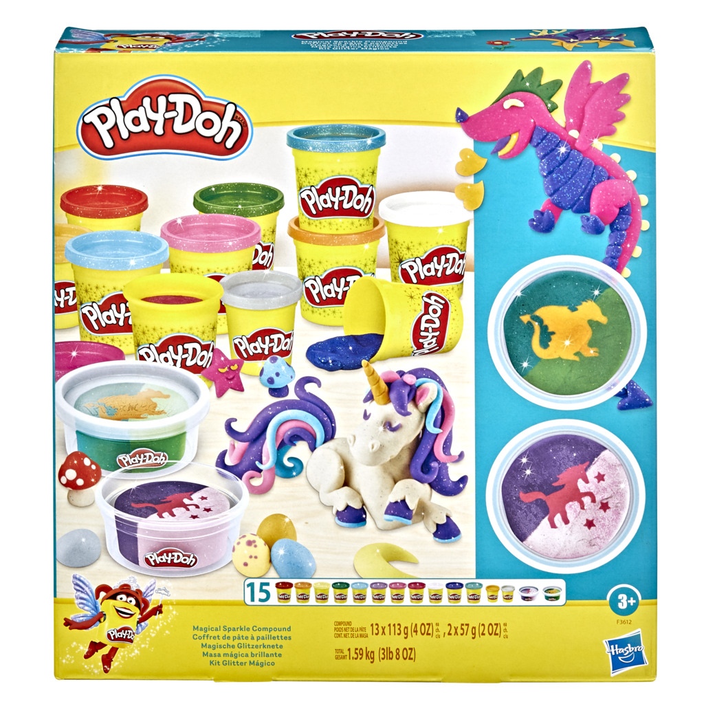 Play-Doh Magical Sparkle Pack - 15 Βαζάκια Πλαστοζυμαράκια F3612 - Play-Doh