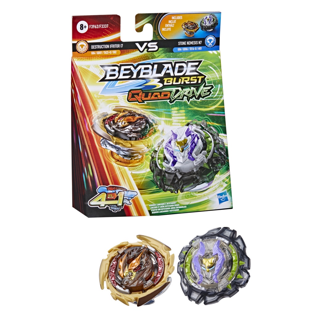 Beyblade Burst QuadDrive Dual Pack Διάφορα Σχέδια F3337 - Beyblade