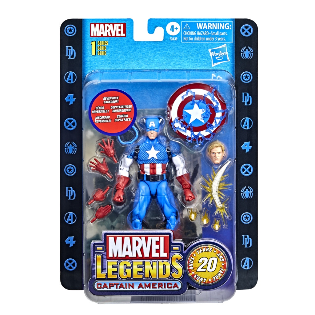 Marvel Legends Series 1 20th Anniversary Φιγούρα Captain America F3439 - Avengers, Hasbro Fans, Marvel