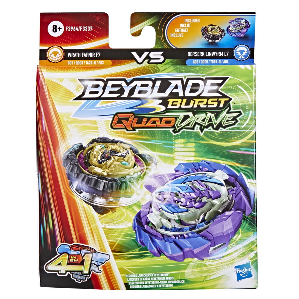Beyblade Burst QuadDrive Dual Pack Διάφορα Σχέδια F3337 - Beyblade