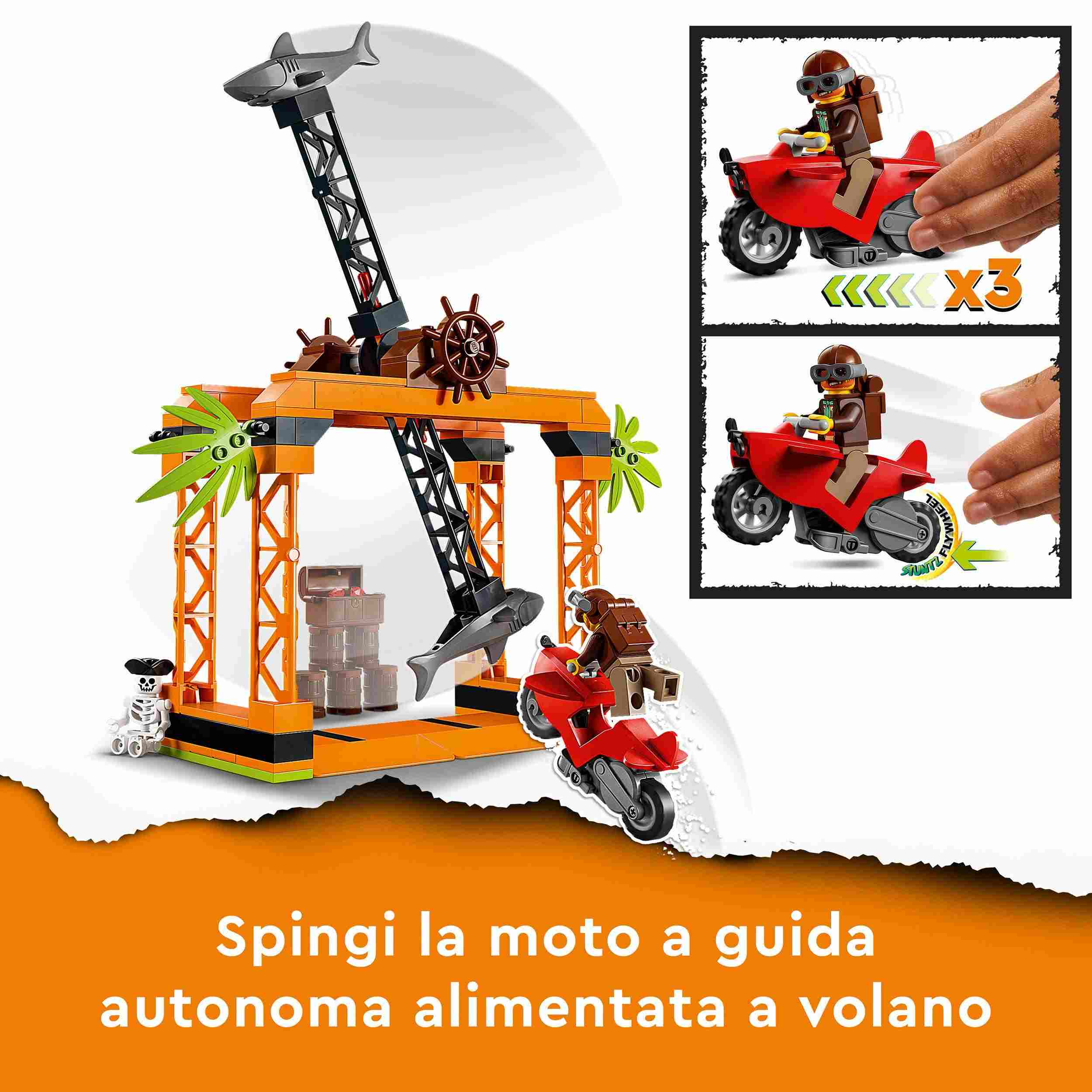 LEGO City Stuntz Ακροβατική Δοκιμασία Επίθεση Καρχαριών 60342 - LEGO, LEGO City, LEGO City Stuntz