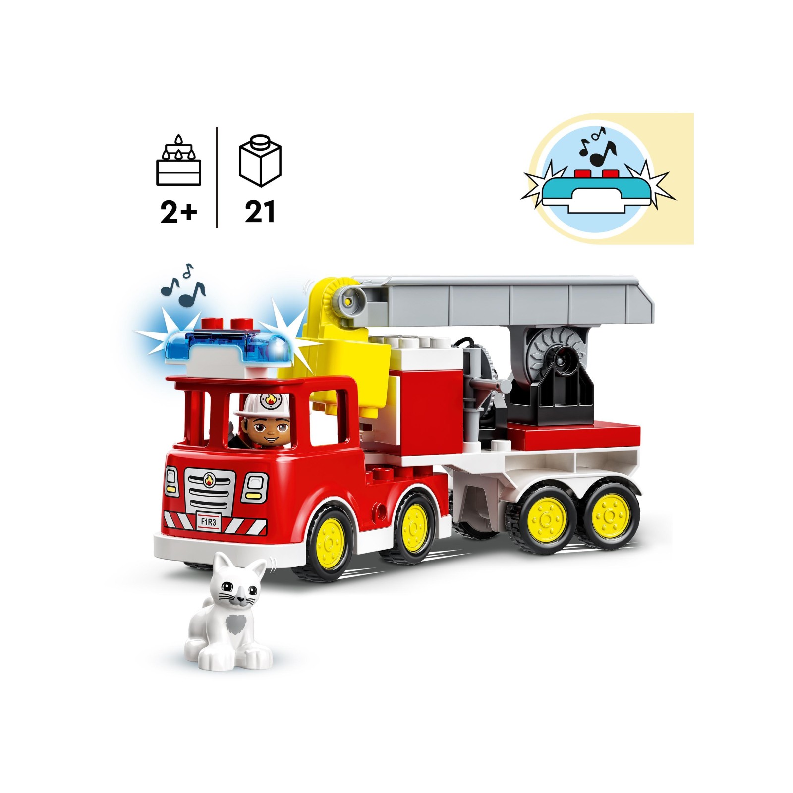 LEGO Duplo Town Πυροσβεστικό Φορτηγό με Φώτα και Σειρήνα 10969 - LEGO, LEGO Duplo, LEGO Duplo Town