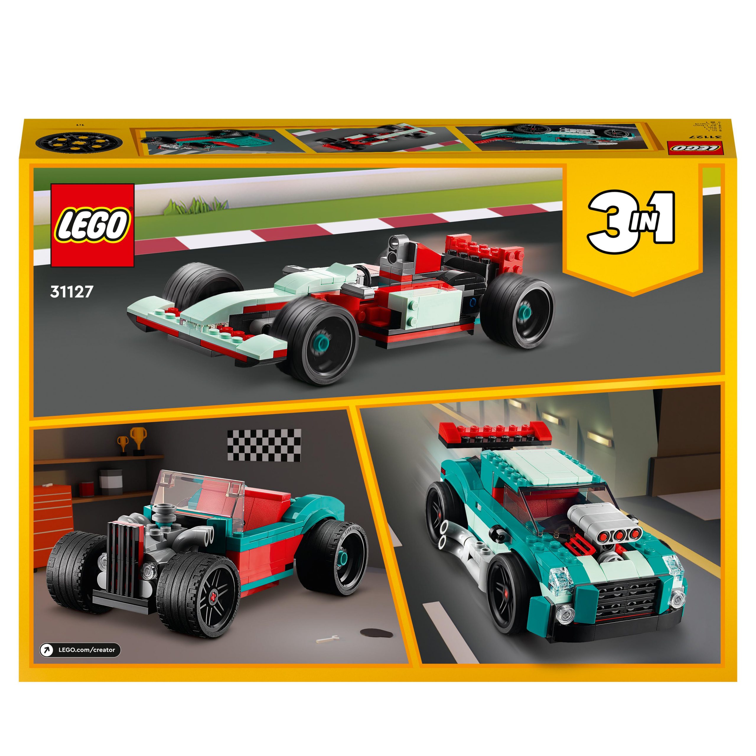 LEGO Creator Αγωνιστικό Αυτοκίνητο Street Machine 3σε1 31127 - LEGO, LEGO Creator